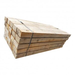 60X Traverses chemin de fer en bois – Chêne – 2600 x 250 x 150 mm