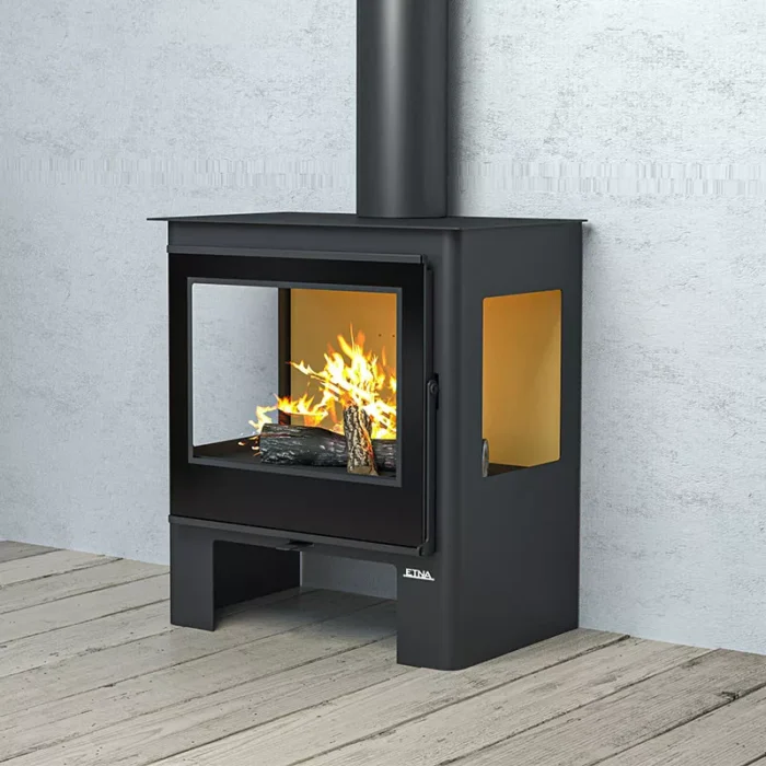 Poêle à bois 3 vitres Shiva - 10 Kw