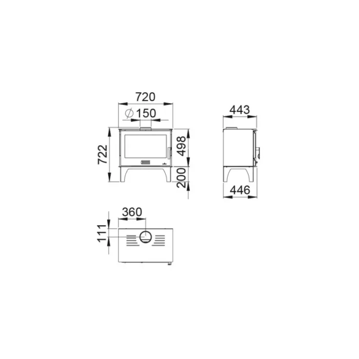 Poêle à bois Sena Plus - 12 Kw – Image 5